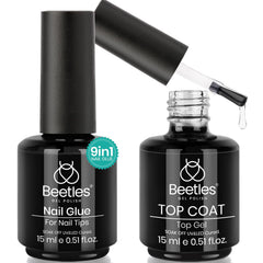 Beetles pegamento gel uñas 15ml, fijación suave para extensiones