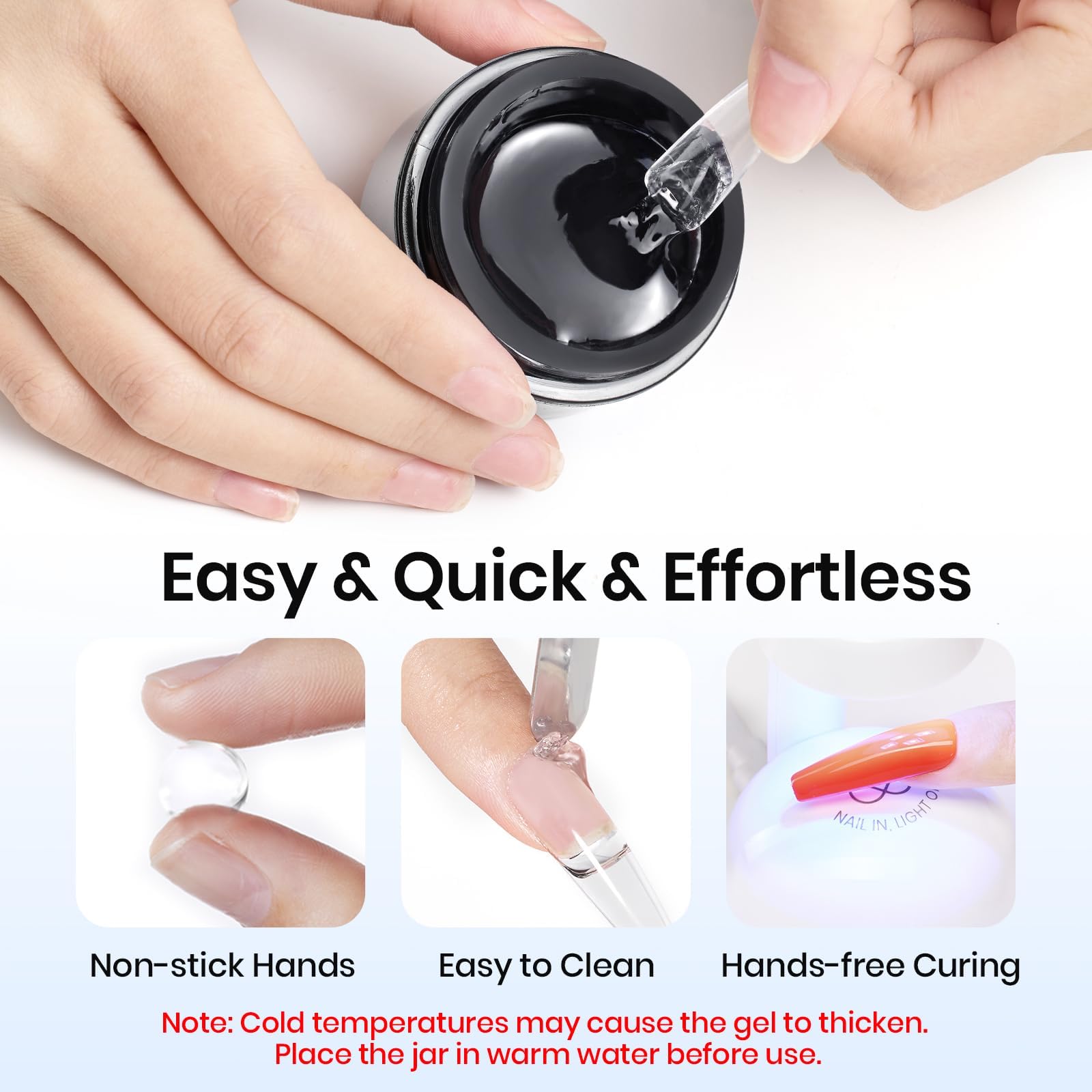 Beetles gel para uñas postizas ofrece fijación limpia