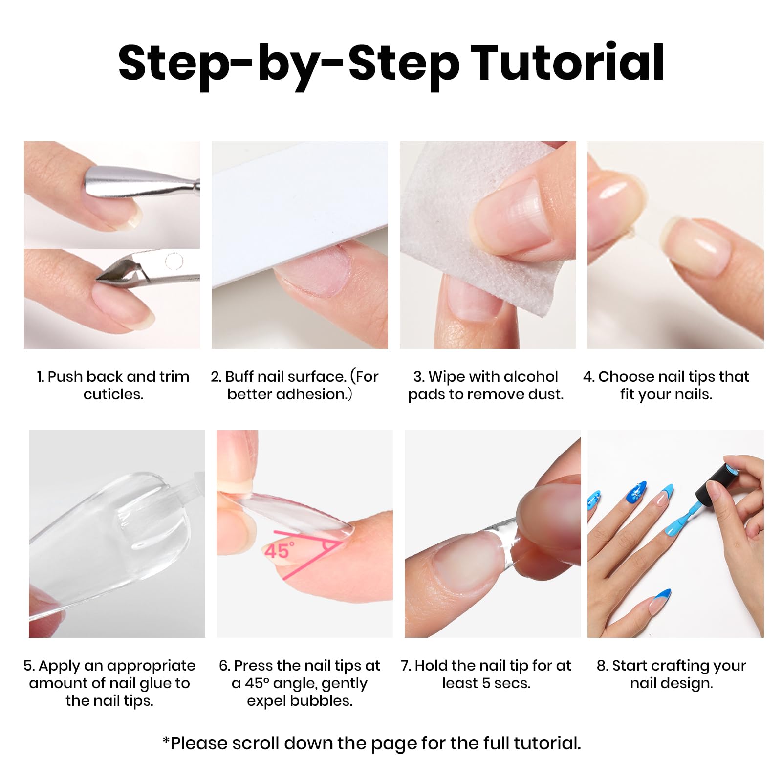 Beetles pegamento uñas, aplicación fácil para manicura en casa.