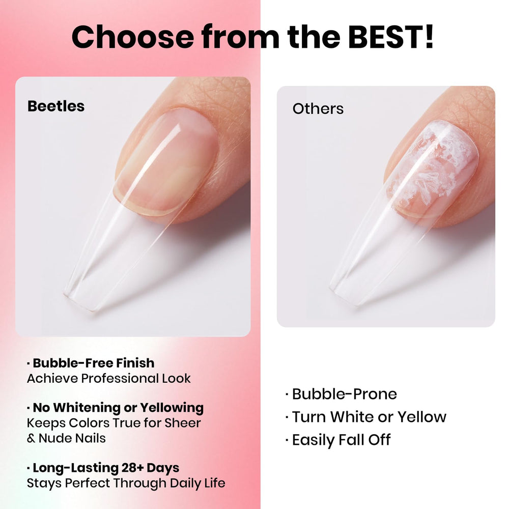Beetles pegamento uñas, instrucciones simples para una aplicación correcta.