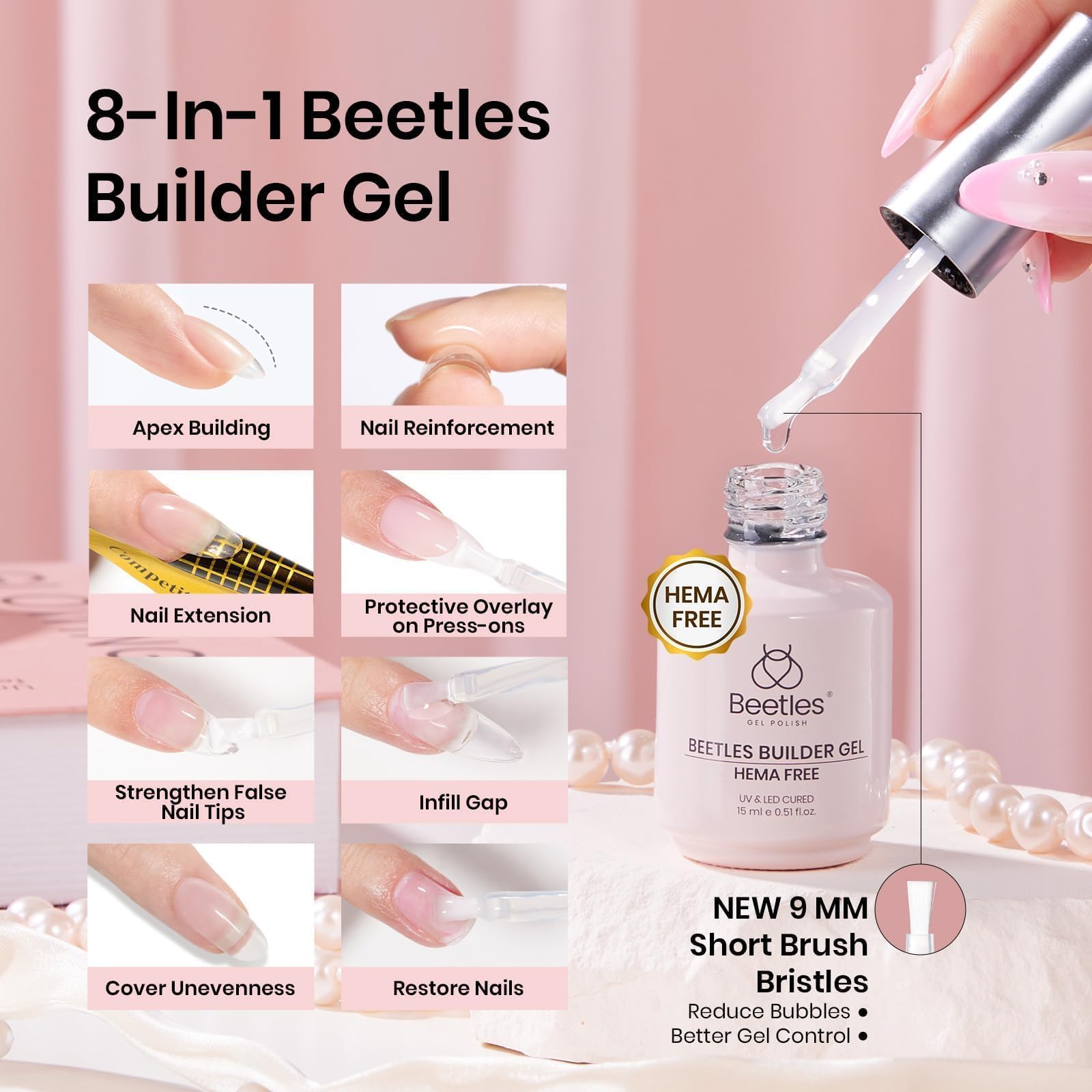 Beetles pincel liner para aplicación precisa y acabado limpio