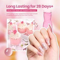 Beetles Pink Cat Eye Gel Polish application demonstrates smooth, even coverage on nails.