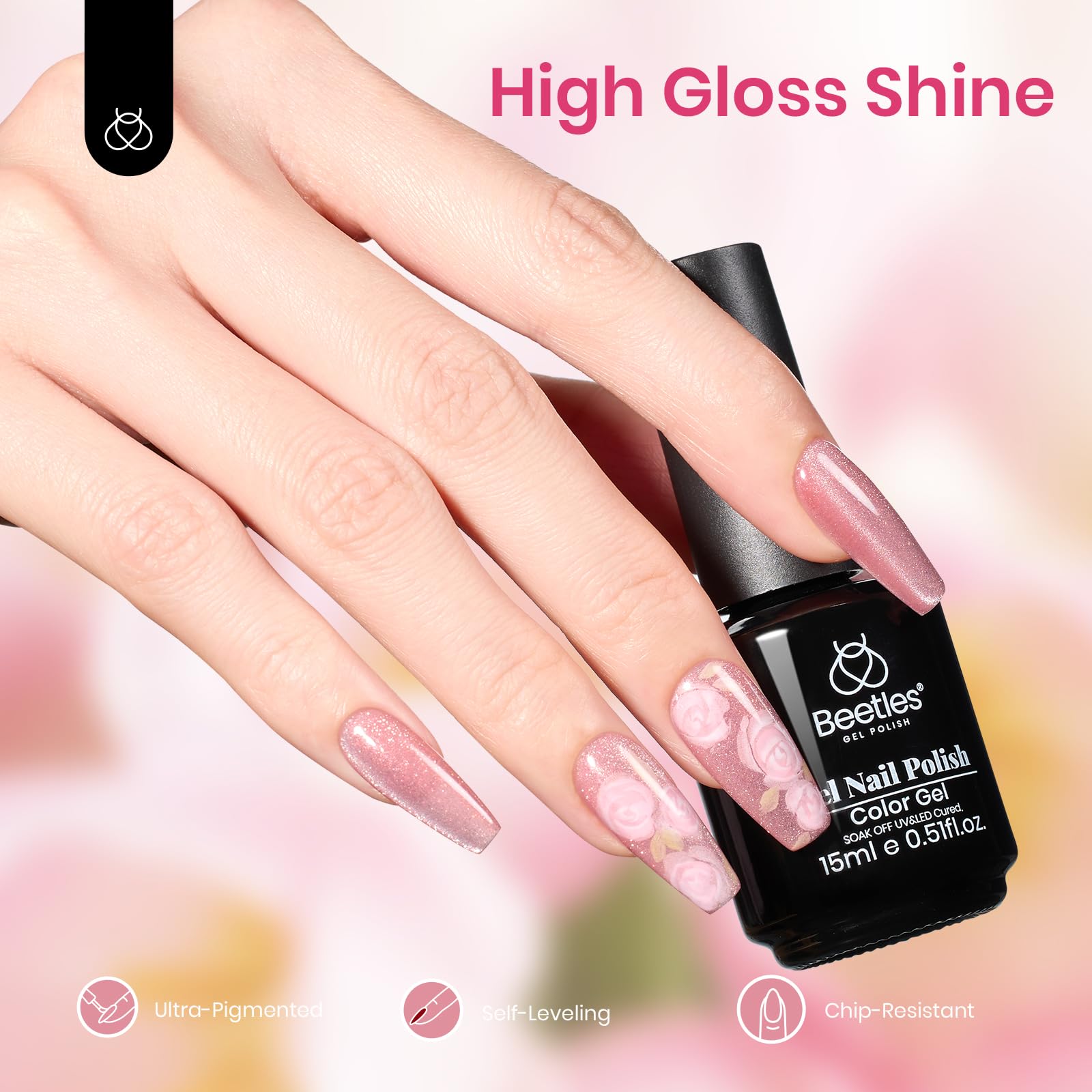 Beetles Pink Cat Eye Gel Polish gift box idea for Valentine’s or gifts.