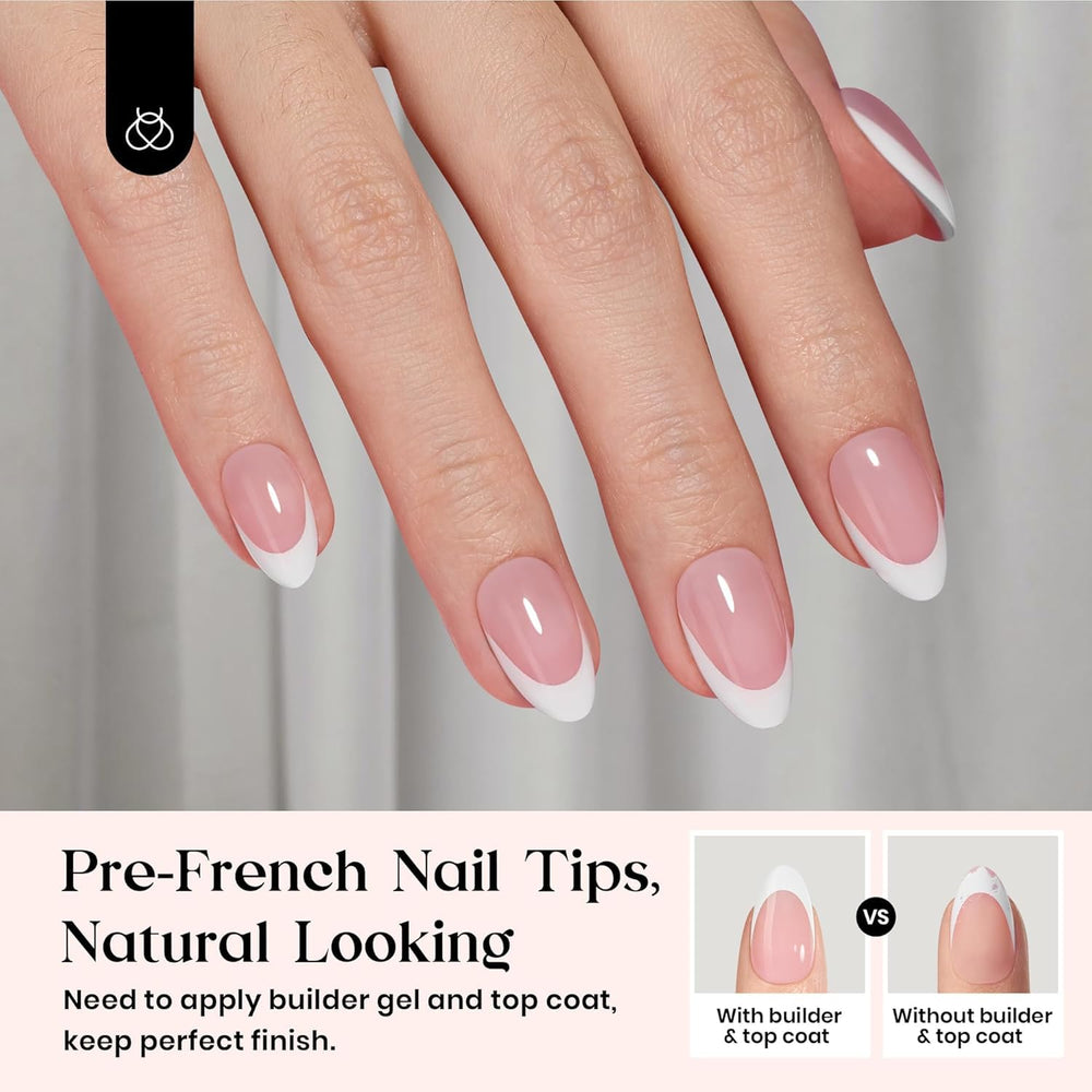 Beetles pink French tip nails offer salon-like results at home.