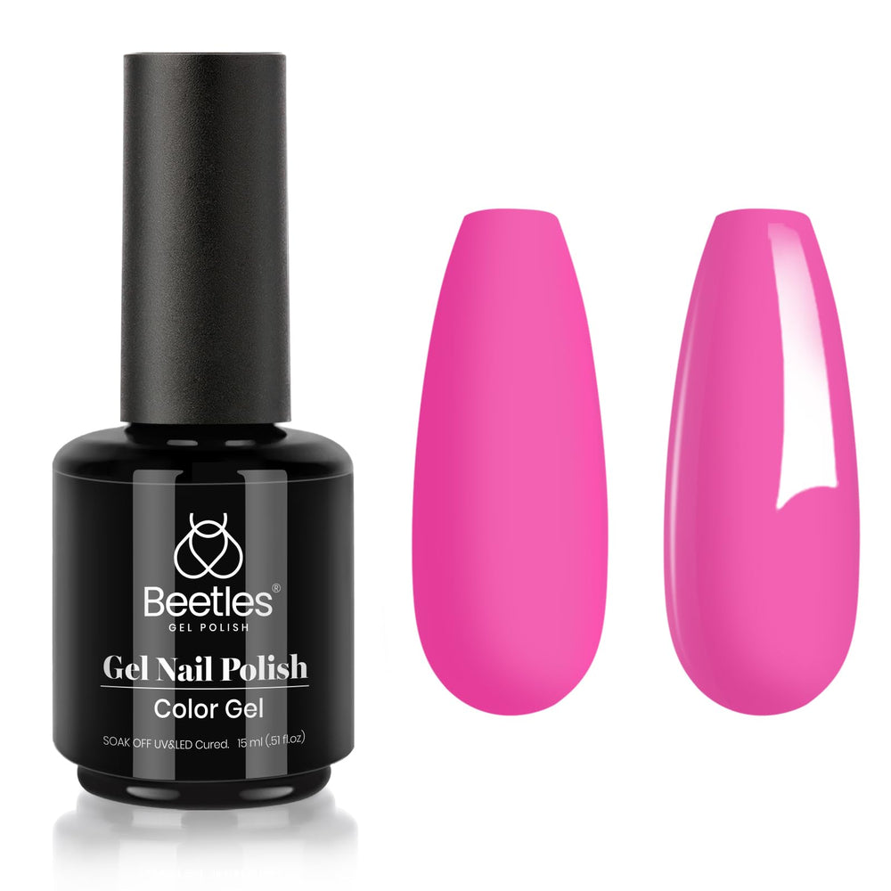 Beetles Cosmos Bouquet pink gel polish for vibrant spring nails.