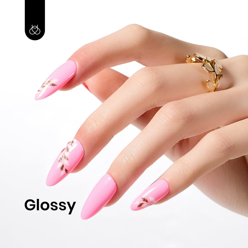 Beetles Pink Gel Polish application steps demonstrate easy home manicures