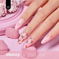 Beetles Pink Gel Polish Fairy Floss cap closeup showcasing tidy packaging