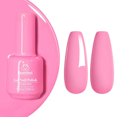 Beetles Pink Gel Polish Flamingo Feather bottle and finish in a soft pink shade