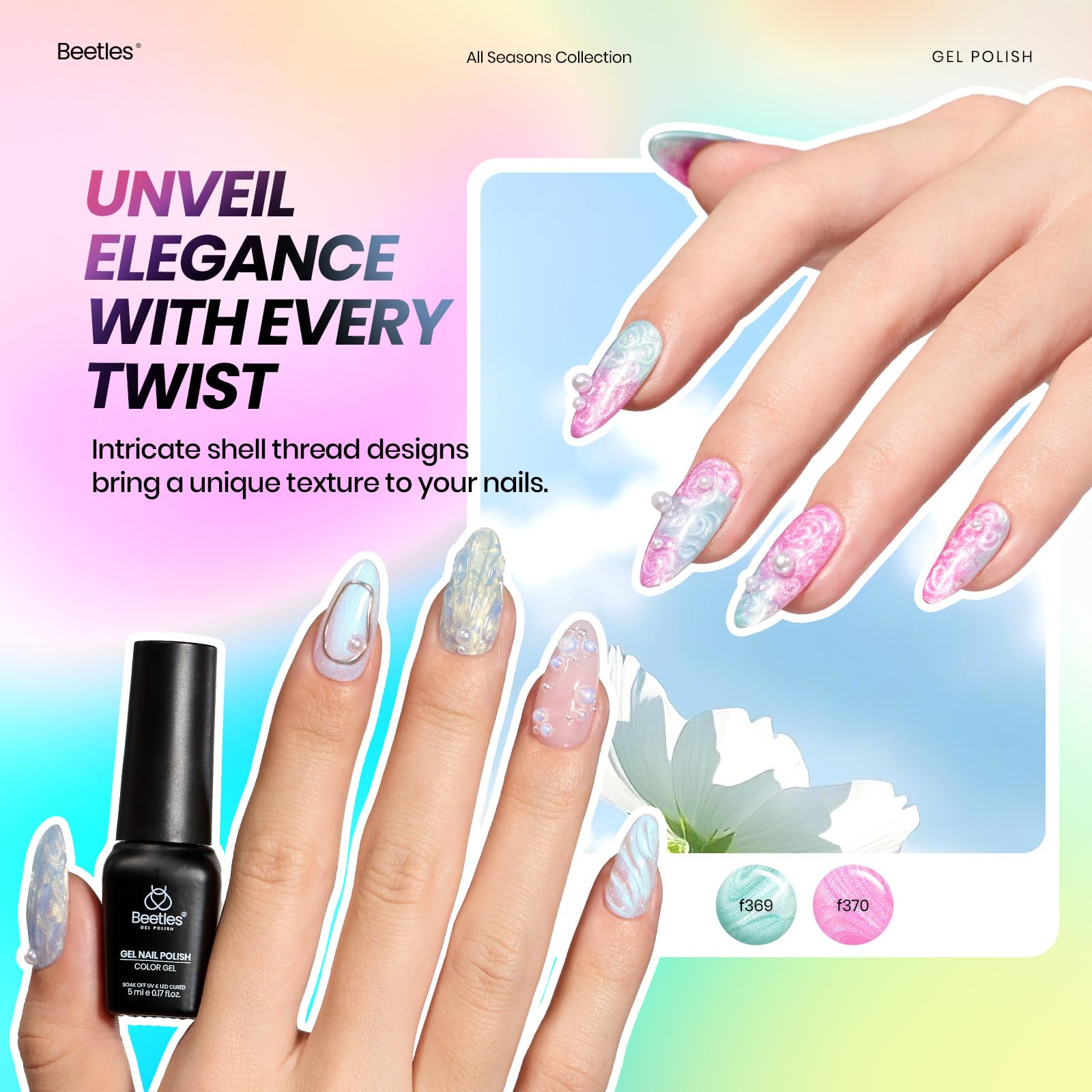 Beetles Pink Nude gel polish shades for elegant everyday nails.