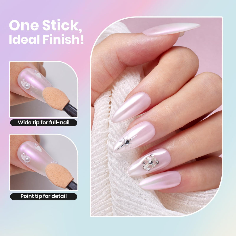 Beetles polvo cromo en uñas UV gel para brillo duradero