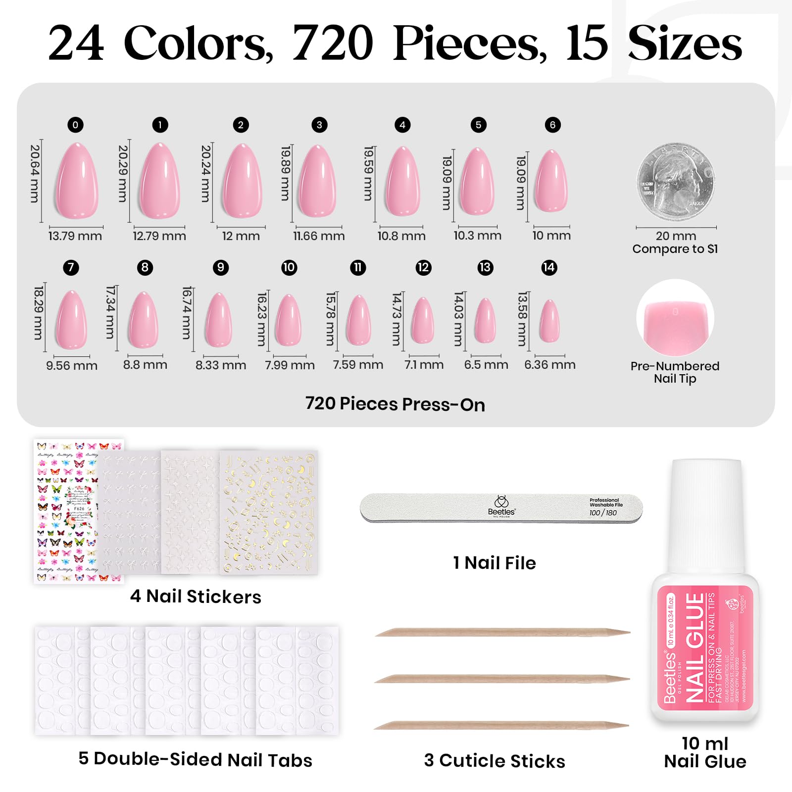 Beetles French tip designs offering chic, salon-inspired accent options
