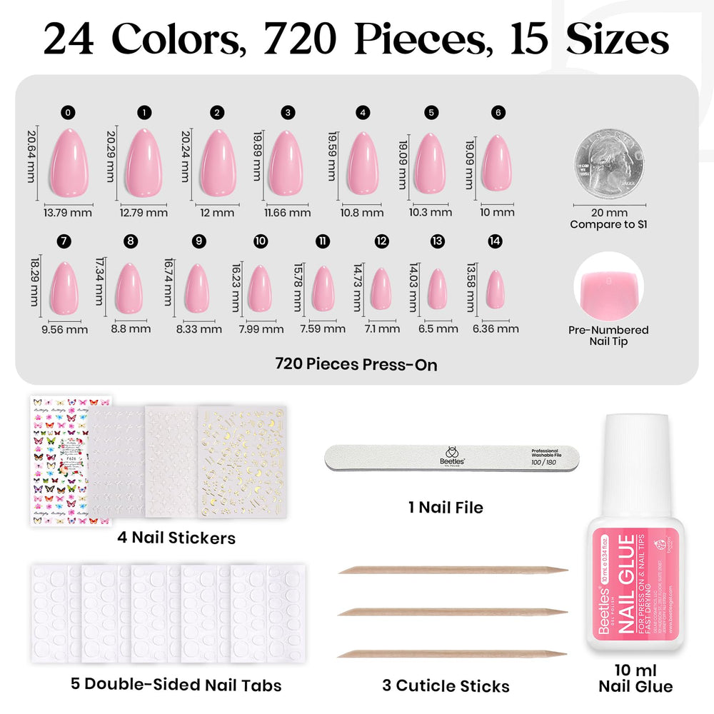 Beetles French tip designs offering chic, salon-inspired accent options