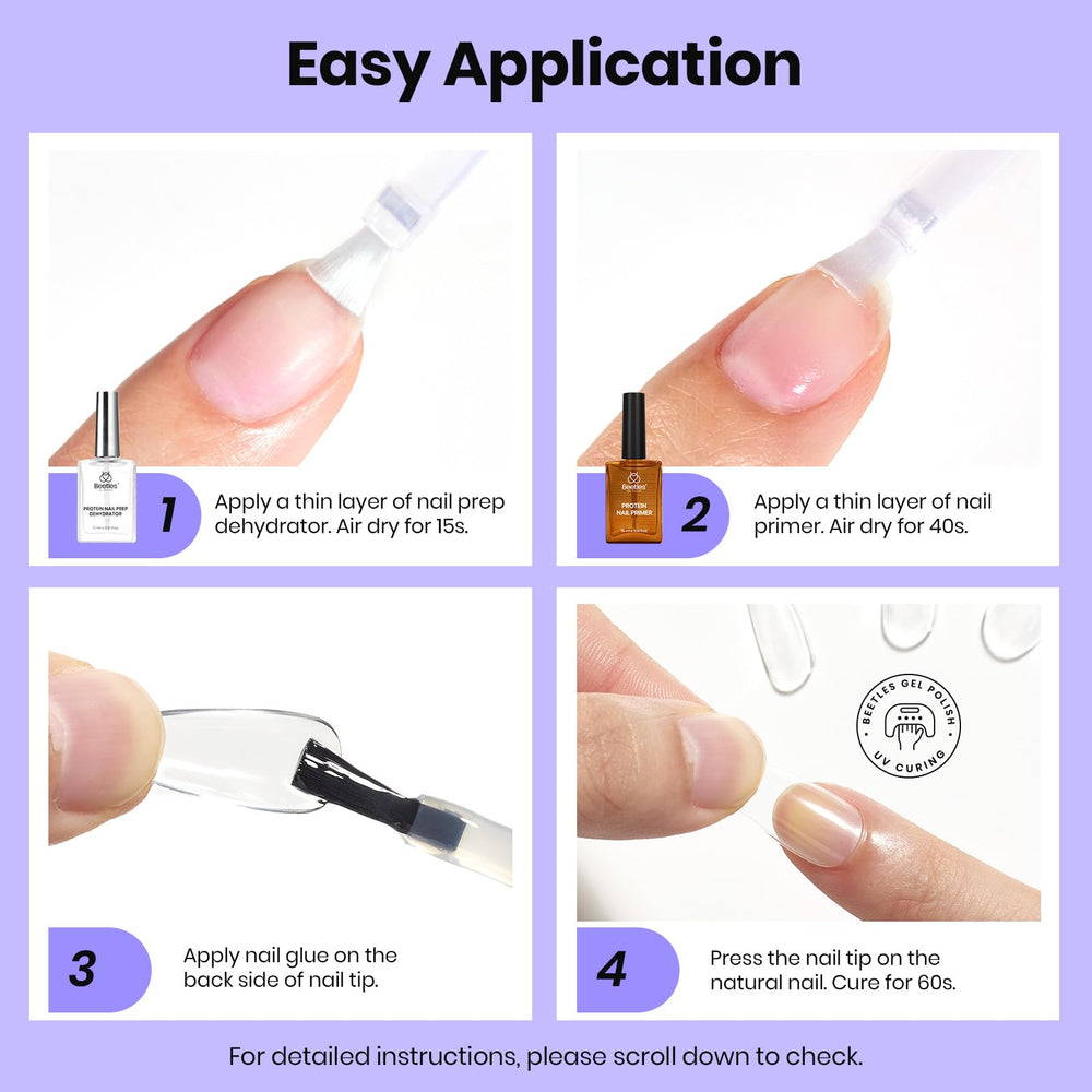 Beetles Dehidratador de proteína mejora adhesión para manicuras duraderas.