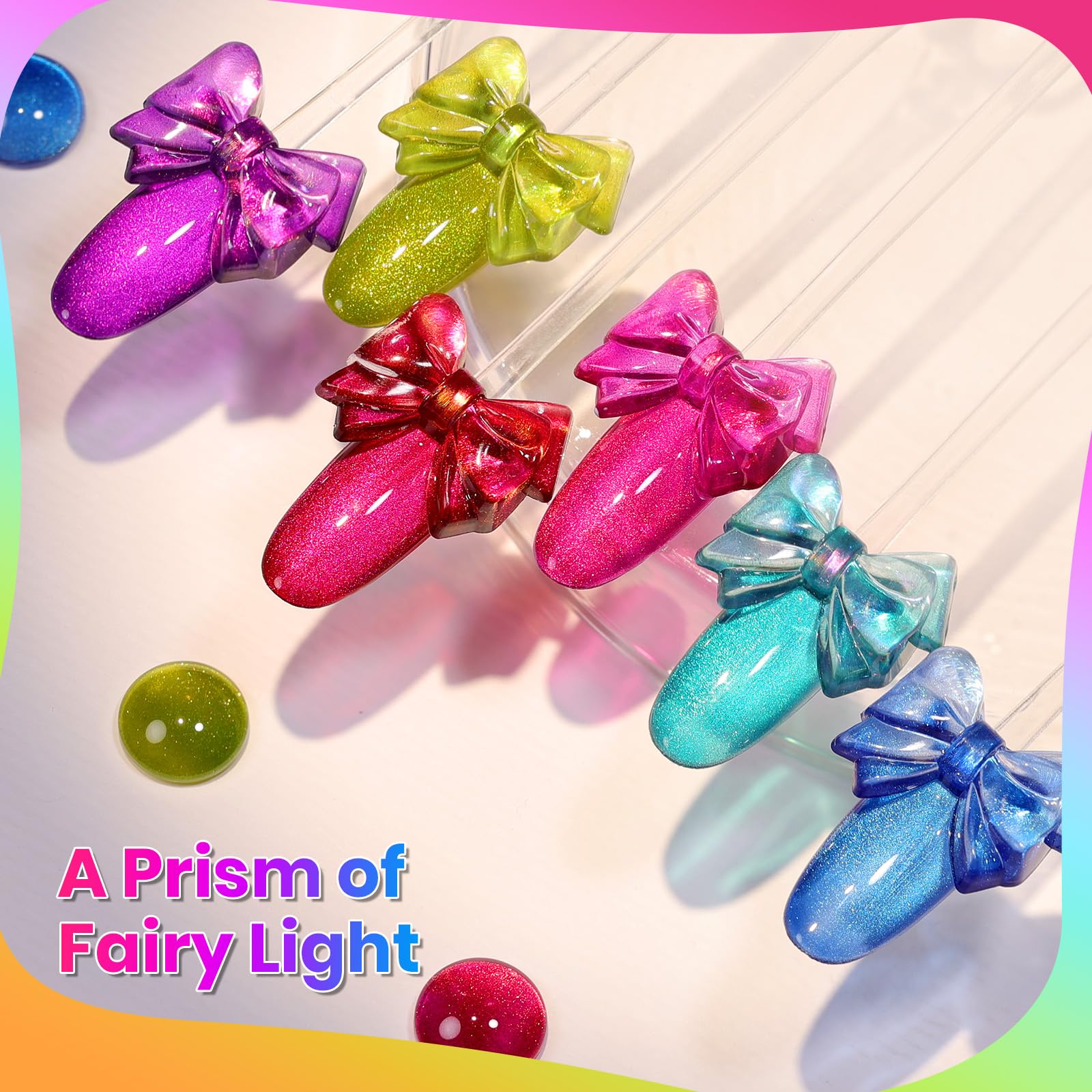 Beetles Fairy Prism Ojo de Gato Purpura, mezcla de color y magnetismo