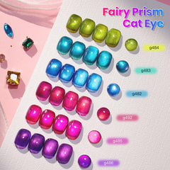 Beetles Fairy Prism Ojo de Gato Verde, efecto magnético para estilo diario