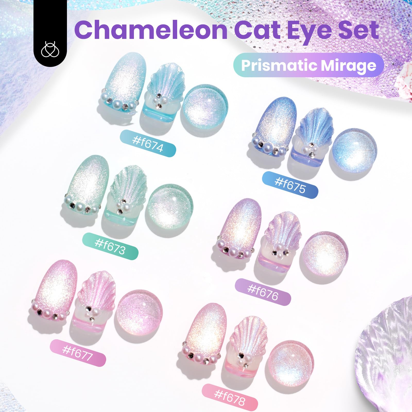 Beetles magneto para efecto ojo de gato mejora la intensidad del diseño.