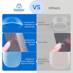 Beetles Puntas de Uñas de Gel, aplicación fácil para manicura casera.