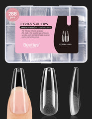 Beetles puitas us gel forma ataud largas pre-etchadas, facilidad de aplicacif3n