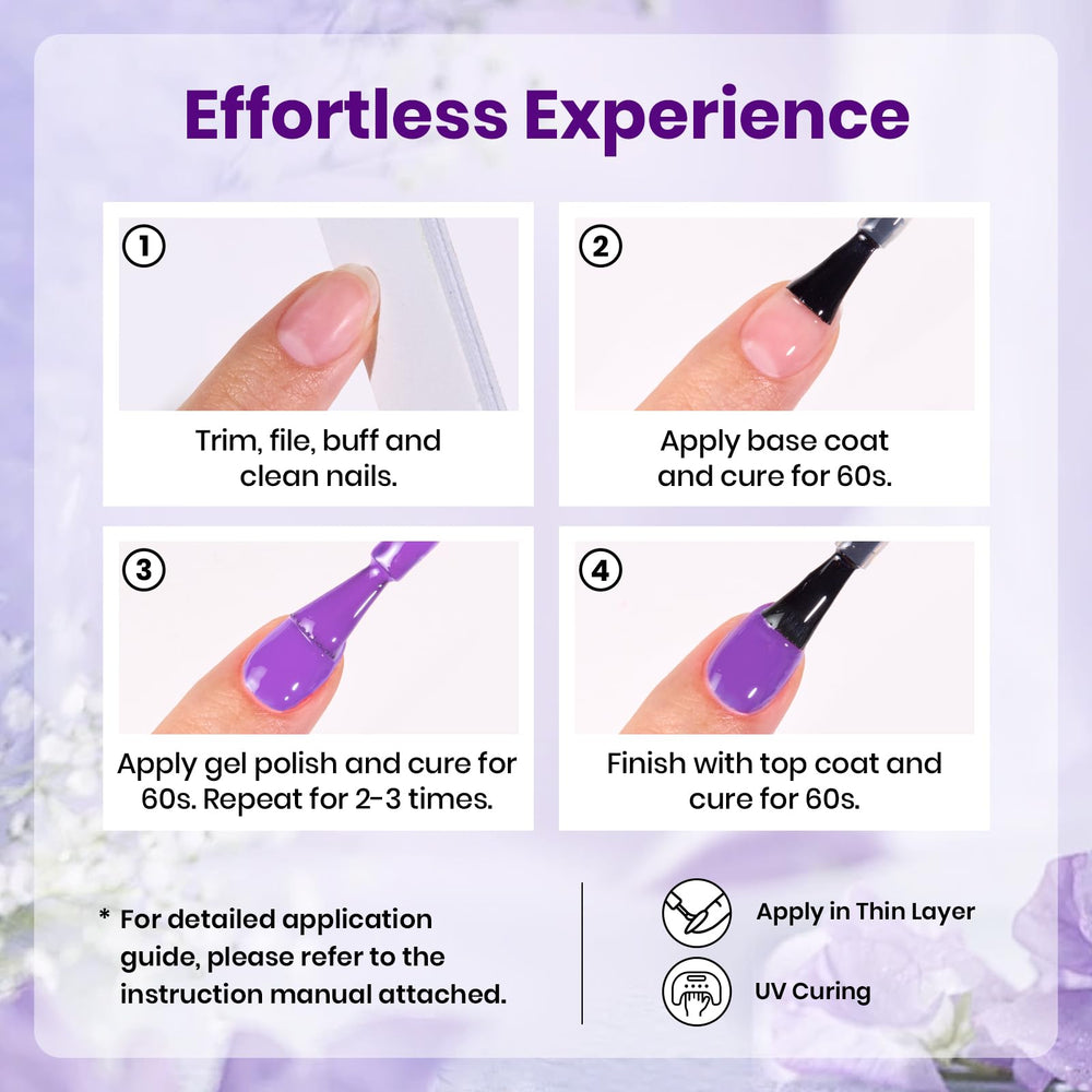 Beetles Purple Gel Polish Set gift-ready packaging suitable for gifting.