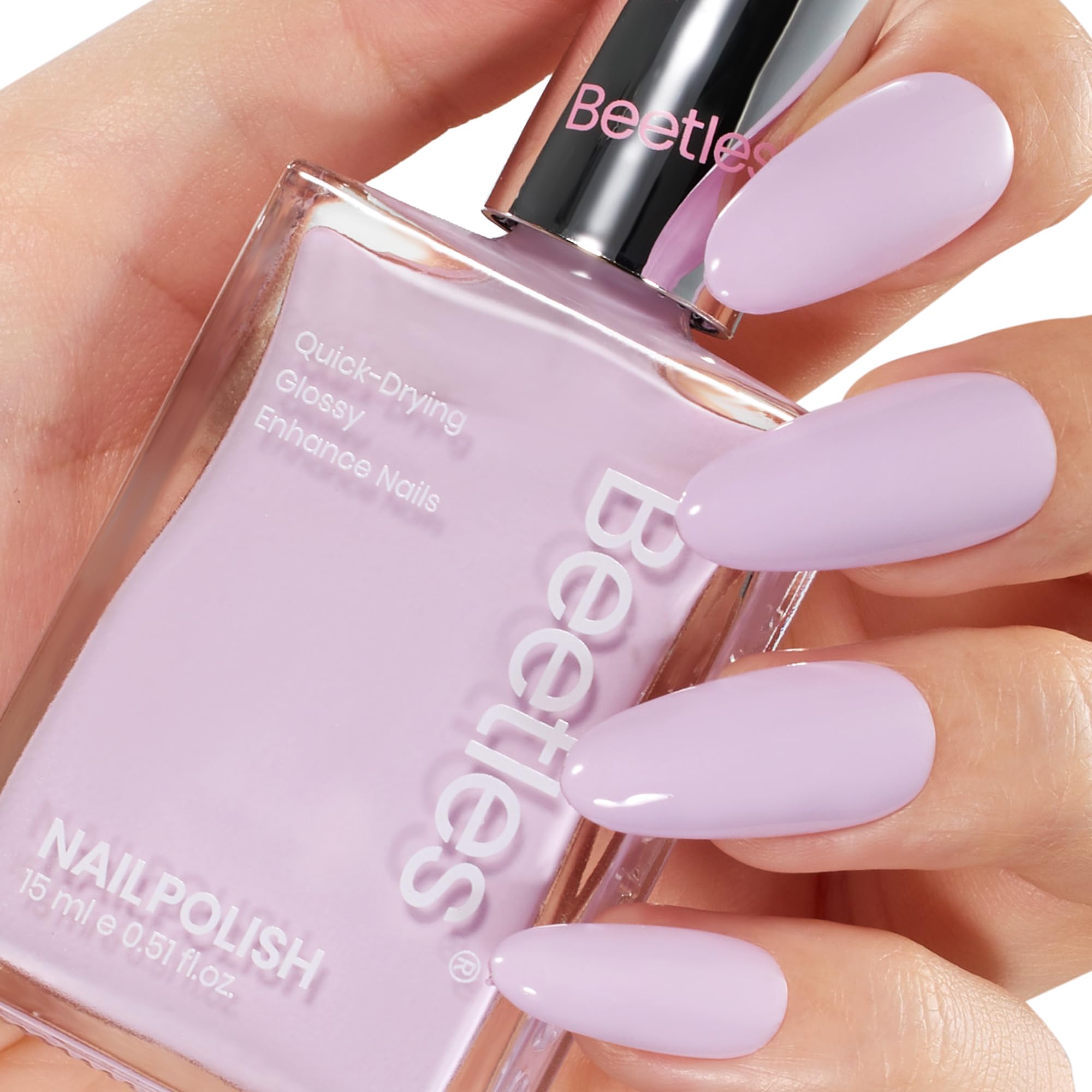 Beetles Purple Nail Polish air drying saves time without UV lamps