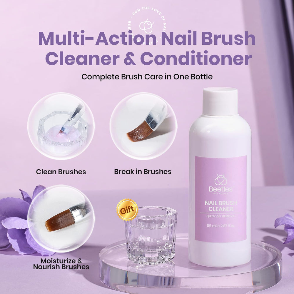 Beetles 3-in-1 cleaner dissolves gel polish quickly for a clean canvas