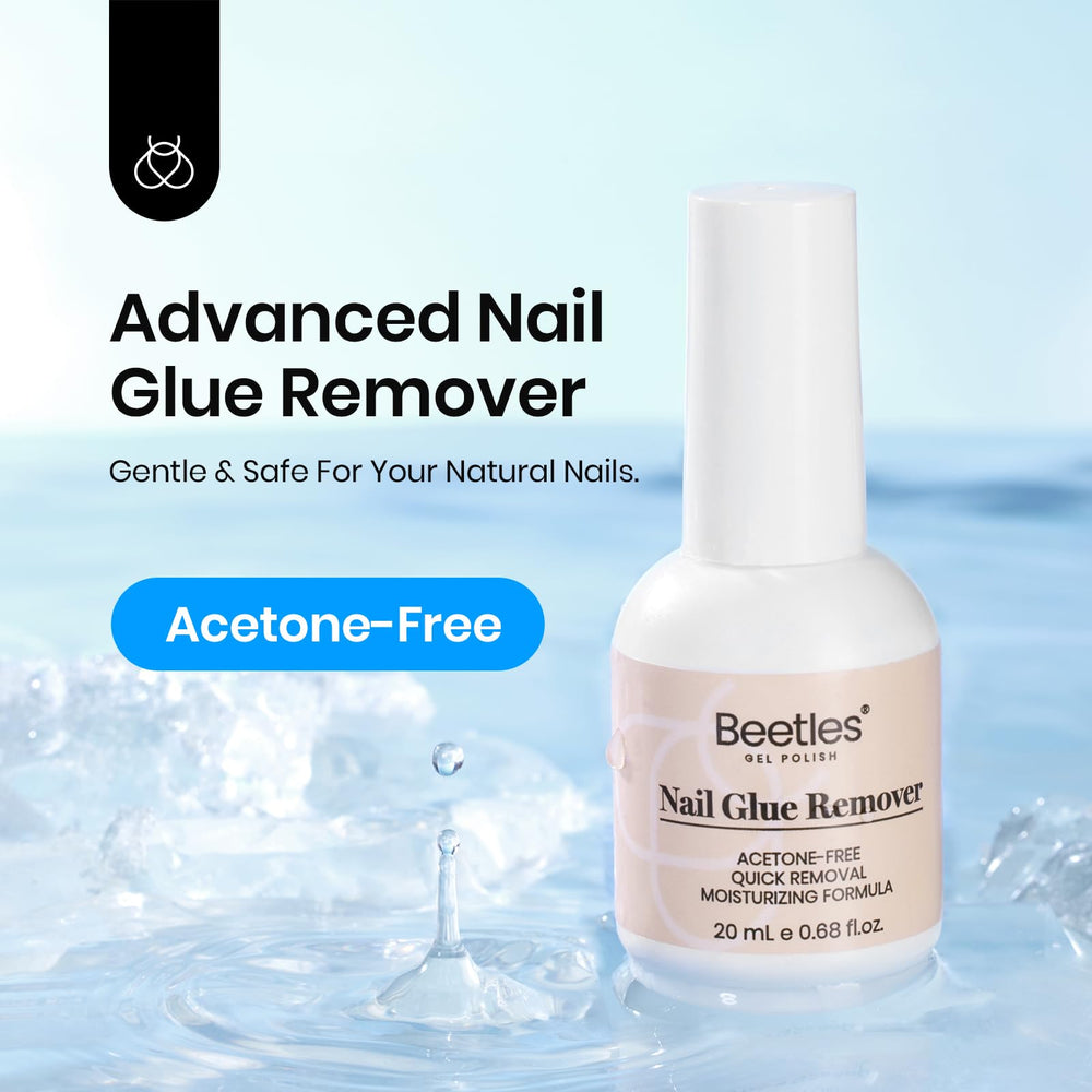 Beetles Gel Polish Quitauñas, limpieza de adhesivo residual para un acabado limpio