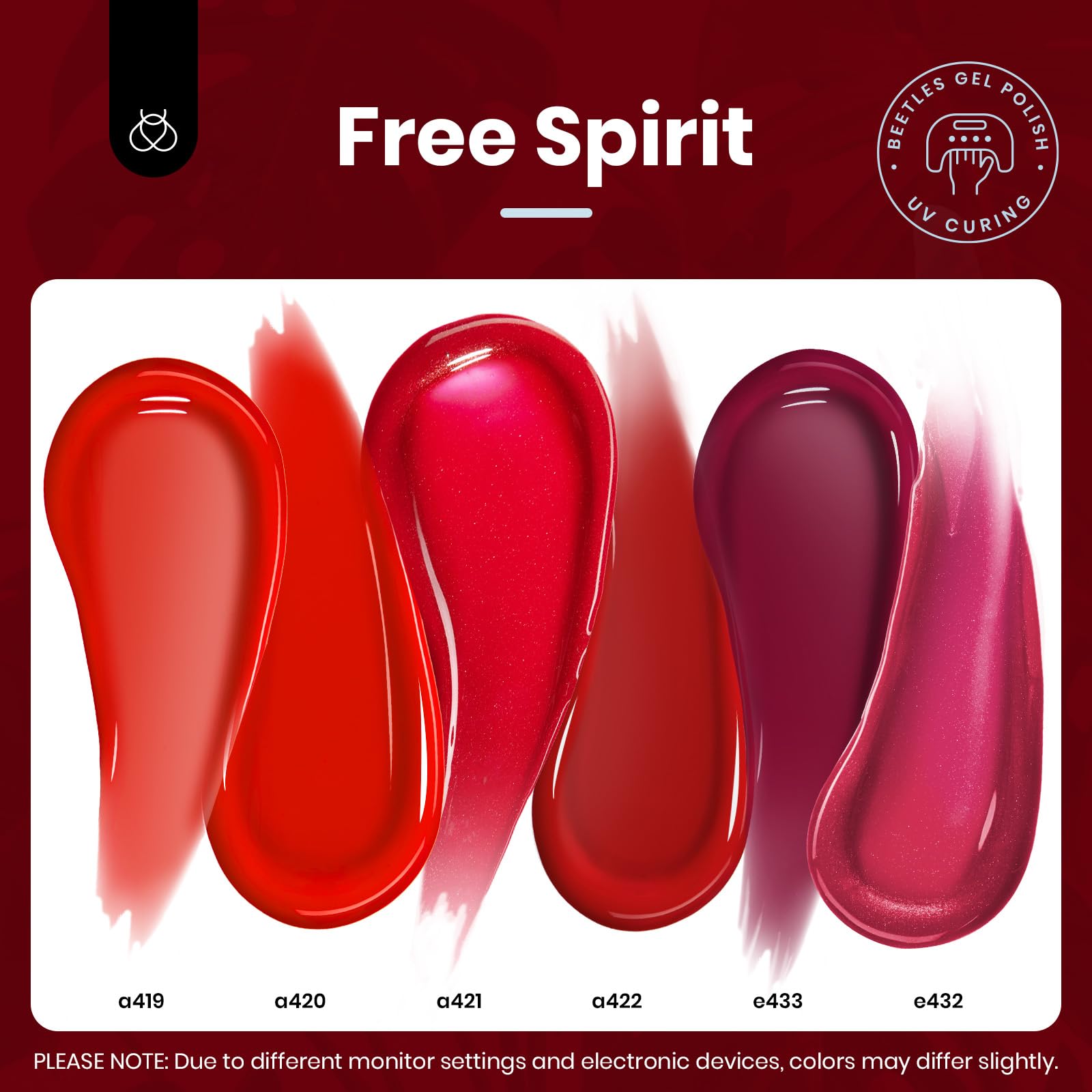 Beetles gel polish bottle with brush demonstrates smooth application.