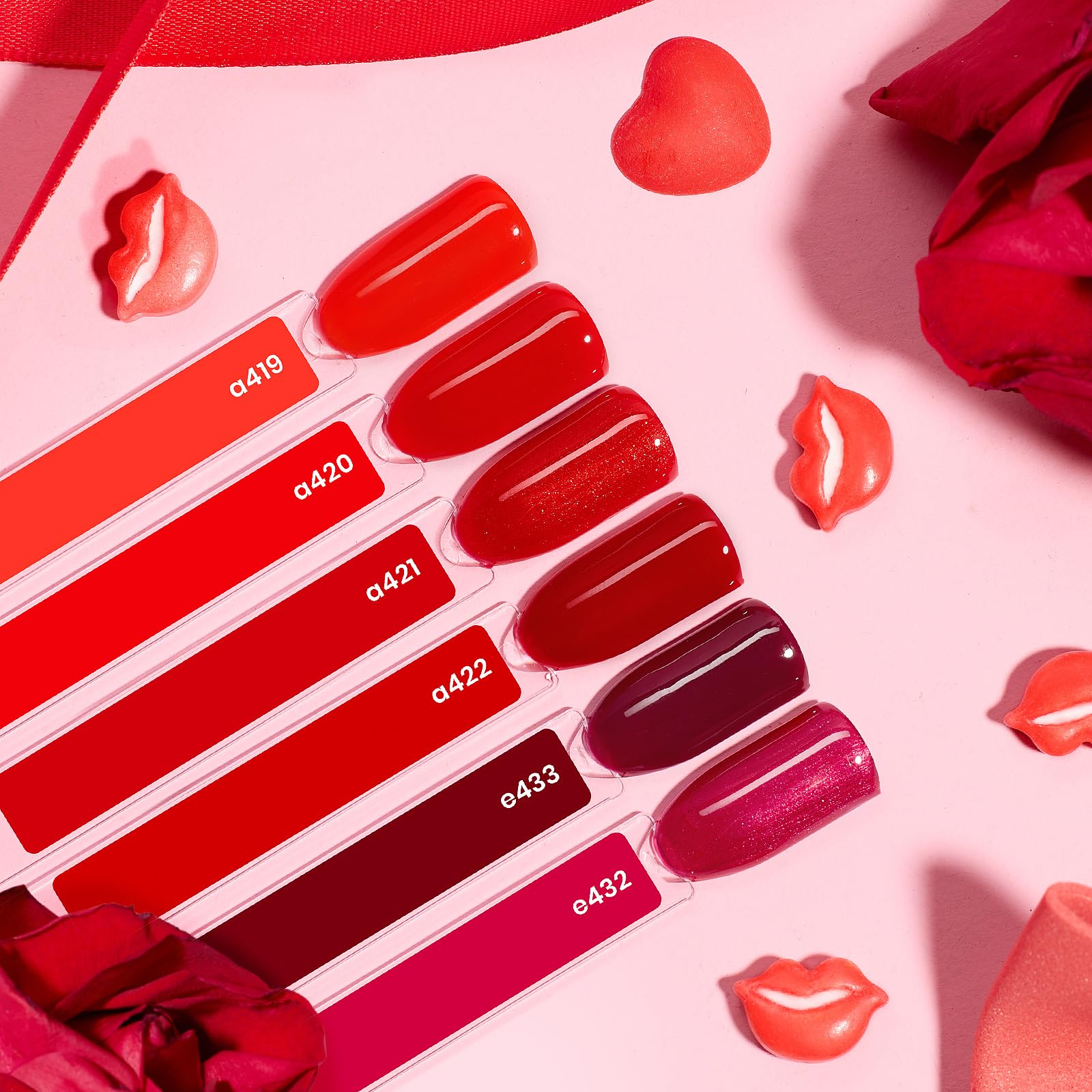 Beetles red gel bottle 02 shows shimmering burgundy for festive looks.