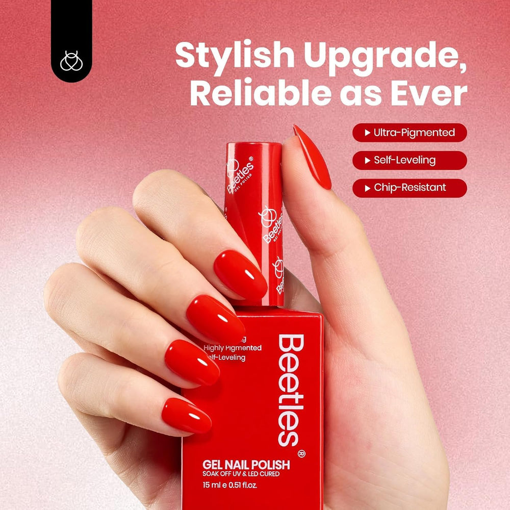 Beetles Red Gel Nail Polish gift-pack presentation for gifting