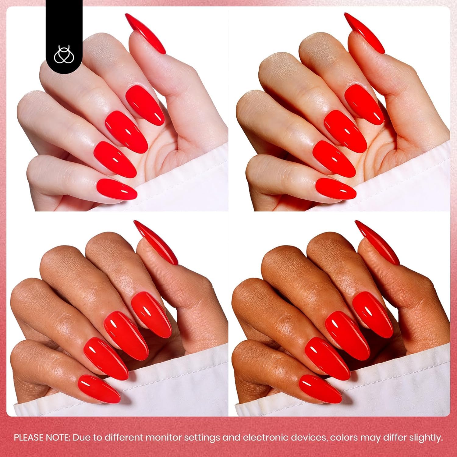 Beetles Red Gel Nail Polish wide gloss finish for salon-worthy shine