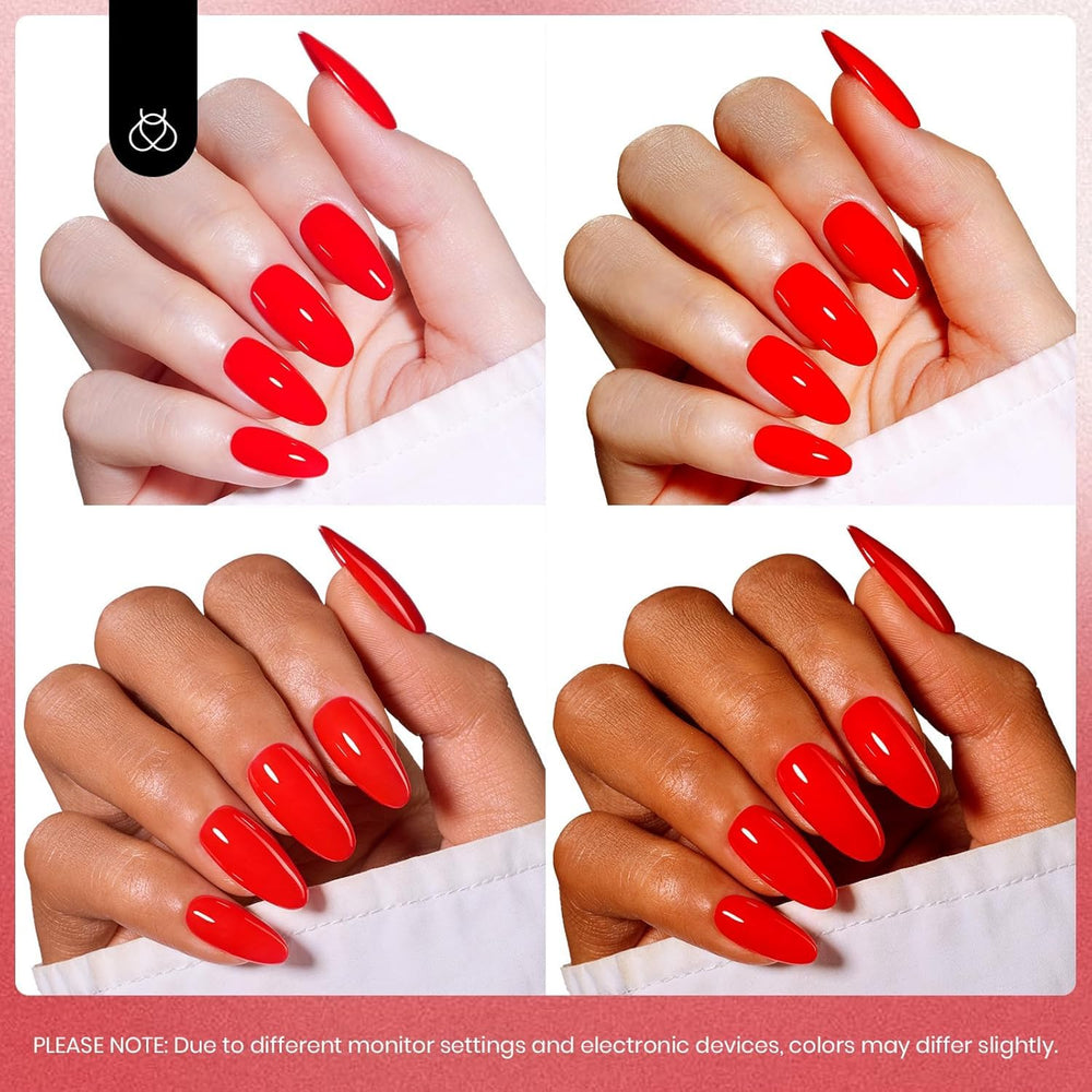 Beetles Red Gel Nail Polish wide gloss finish for salon-worthy shine