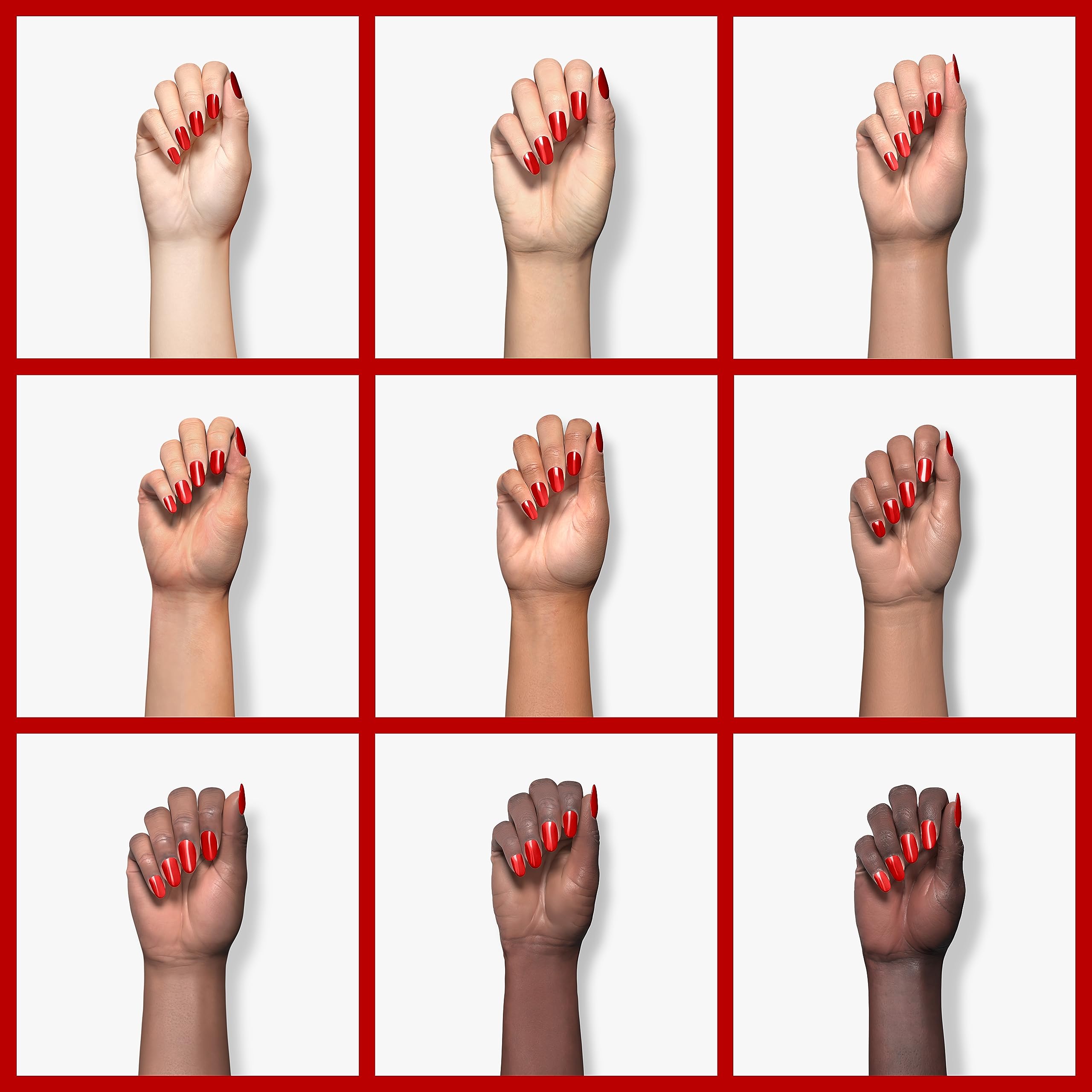 Beetles Red Gel Polish LED curing scene demonstrates quick setting