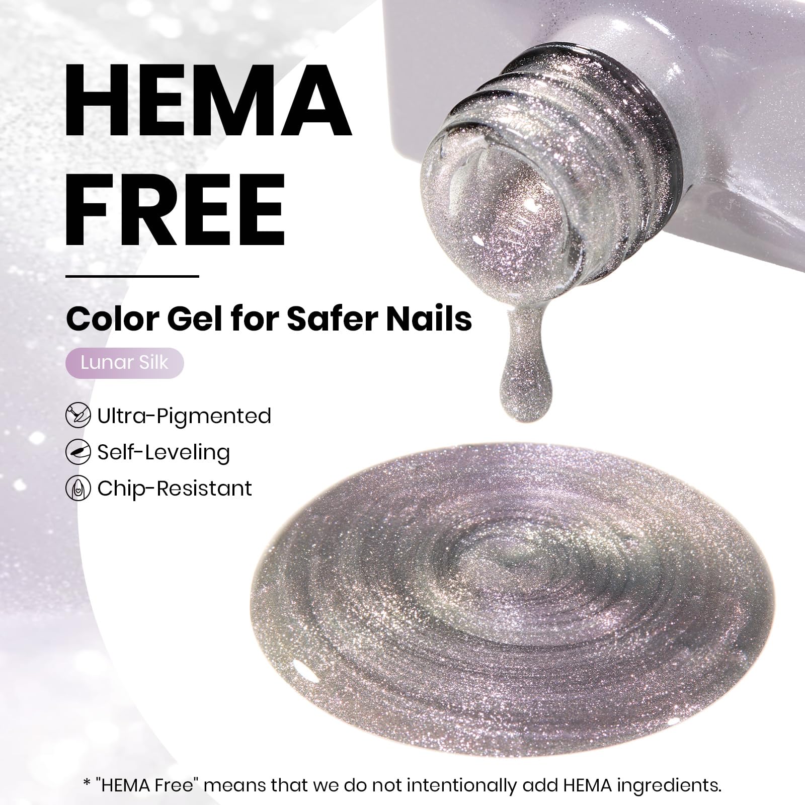 Beetles silver cat eye magnet stick in action for dramatic nail depth