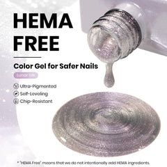 Beetles silver cat eye magnet stick in action for dramatic nail depth