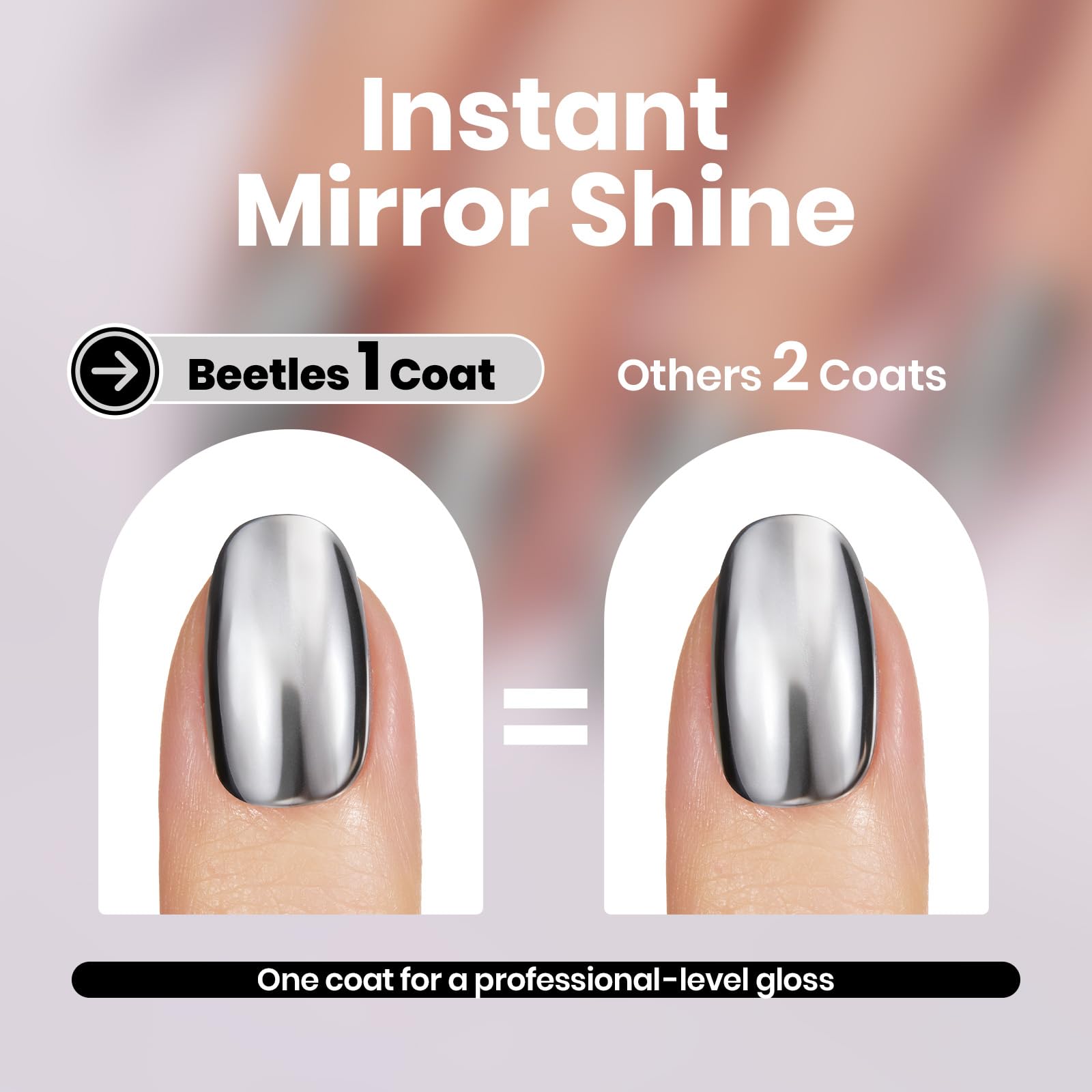 Beetles Gel Polish con brocha precisa para cobertura uniforme.