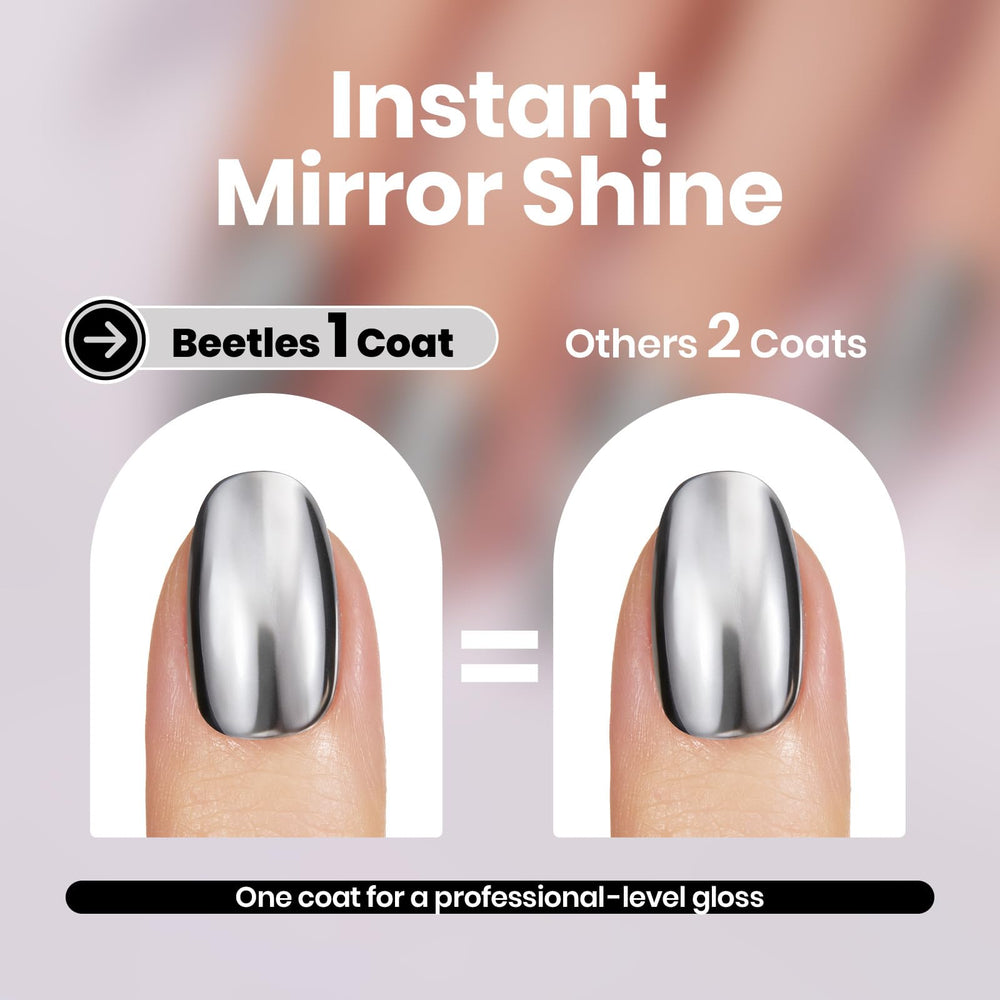 Beetles Gel Polish con brocha precisa para cobertura uniforme.