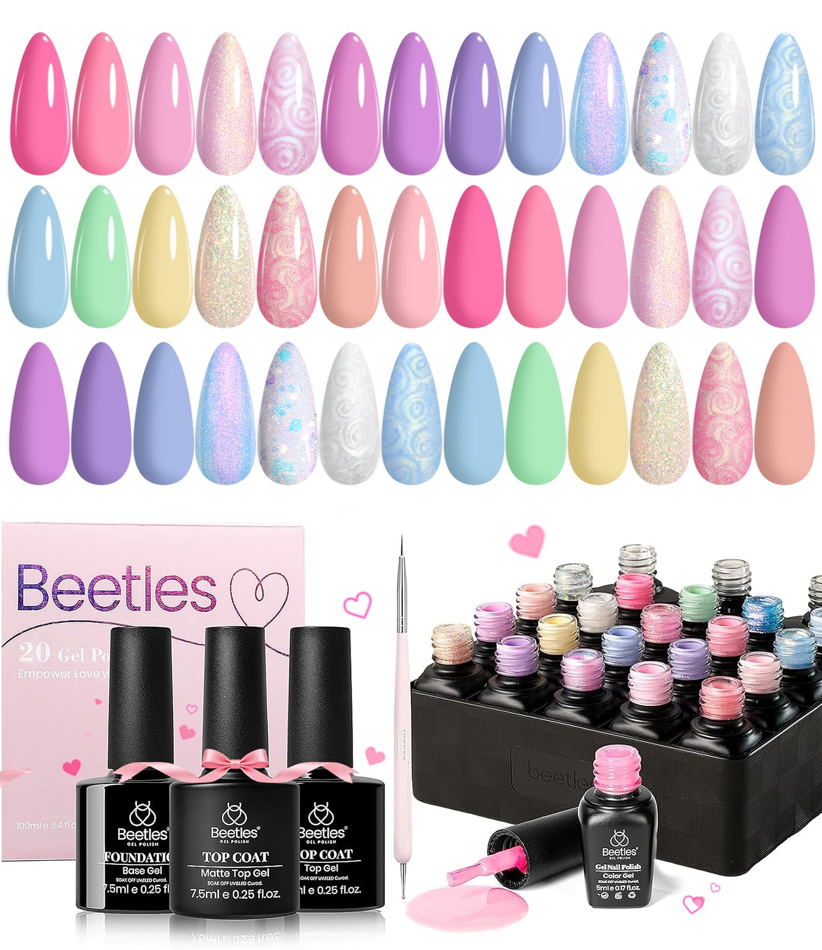 Beetles soak-off polish bottle ready for easy removal when you’re done.