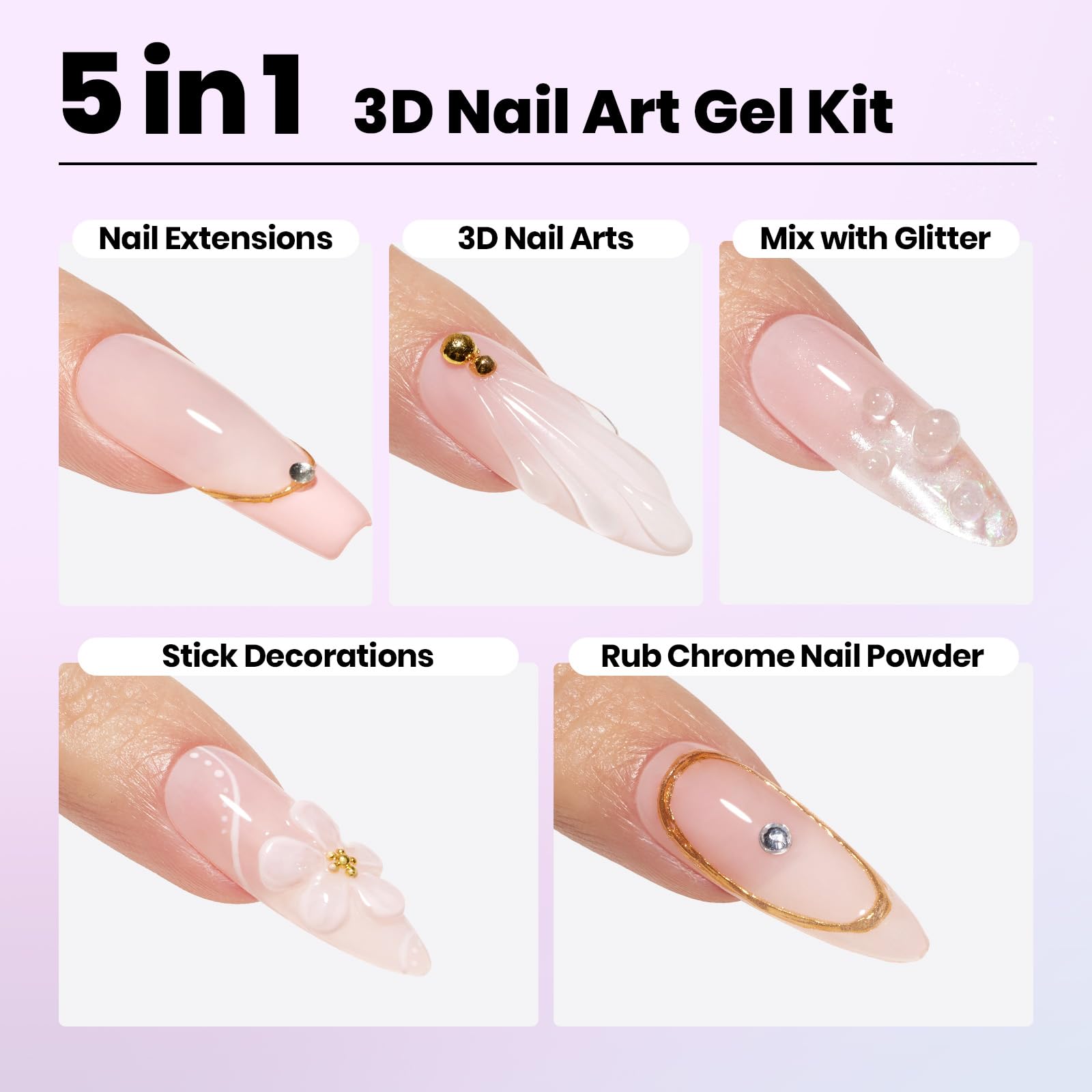 Beetles 3D sculpting gel enabling elevated nail art with precise control.