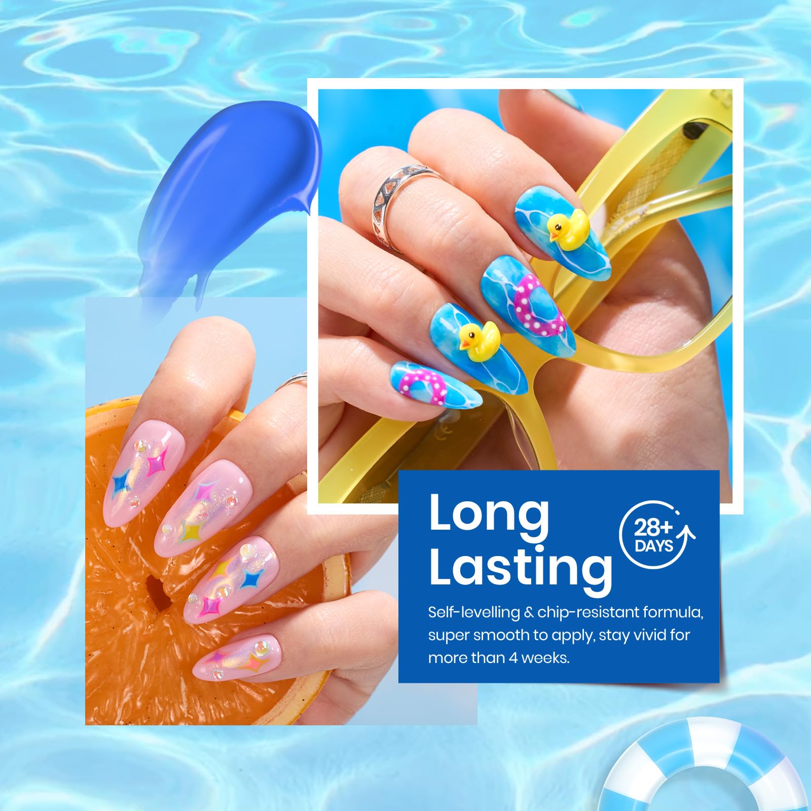 Beetles Spring gel polish pink shade adds playful shine.