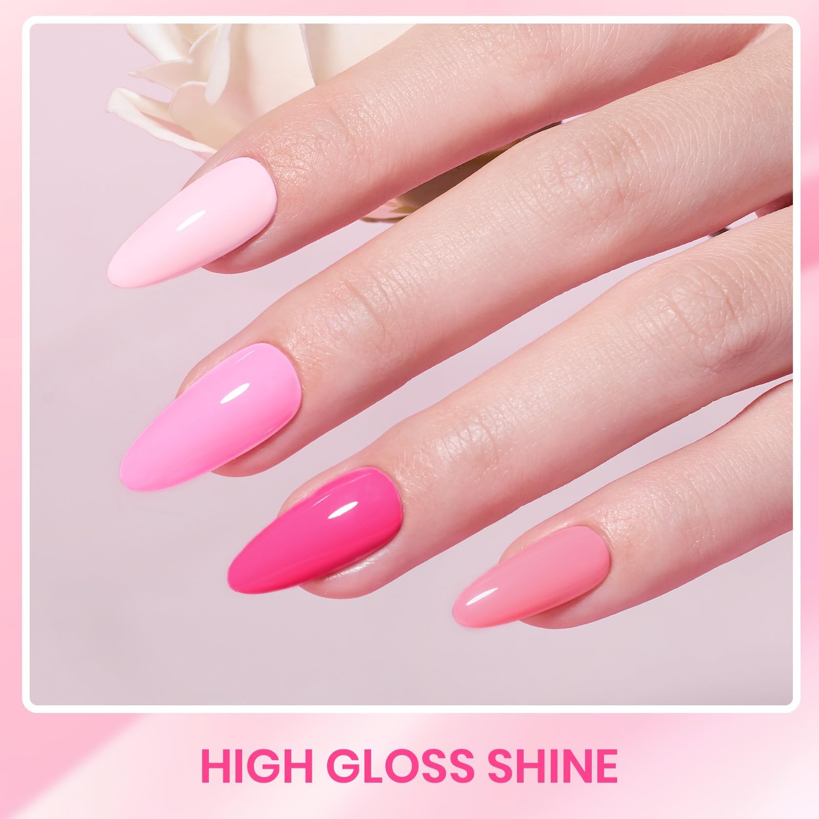 Beetles Gel Polish Tonos Rosas Intensos para estilo vibrante y duradero.
