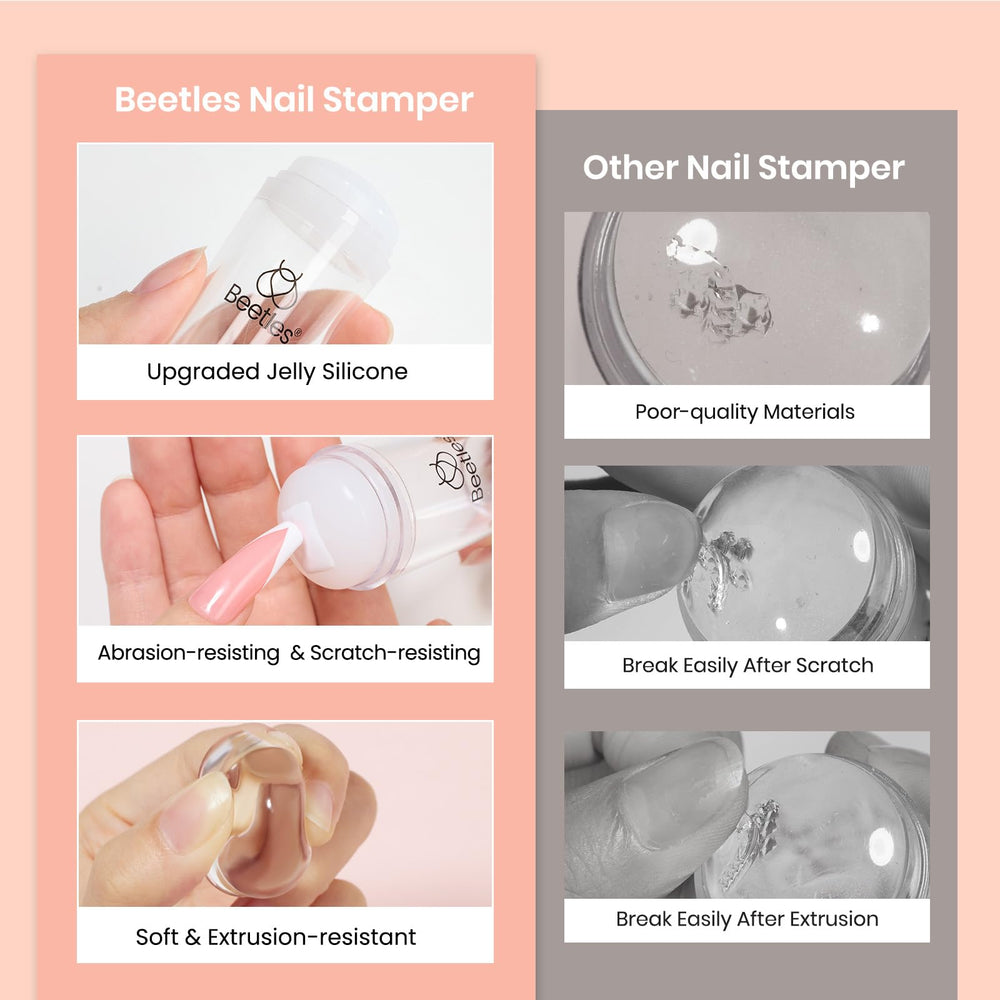 Beetles stamping plate alignment demo for precise nail art.