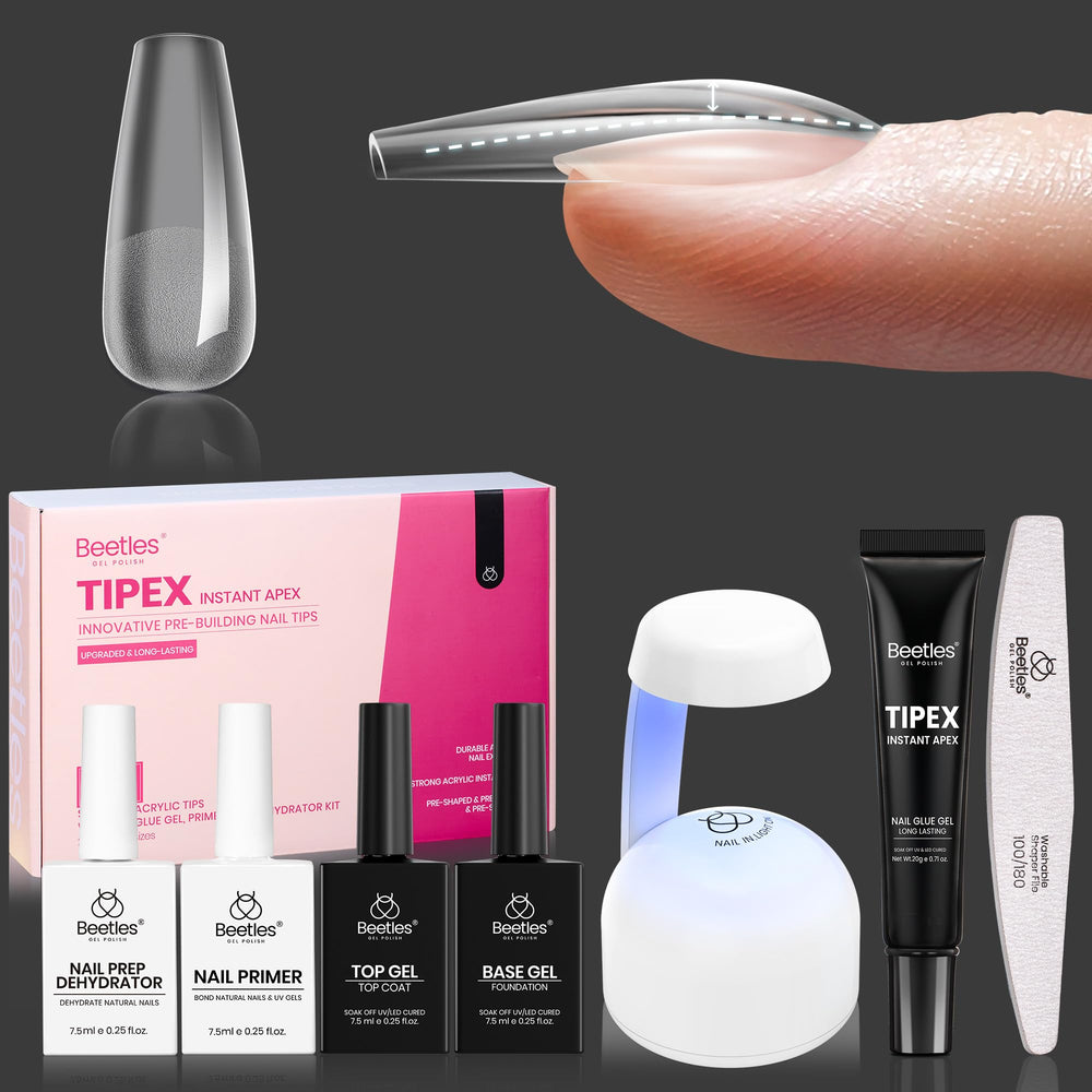Beetles Tipex Instant Apex Nail Tips Kit for at‑home salon style extensions