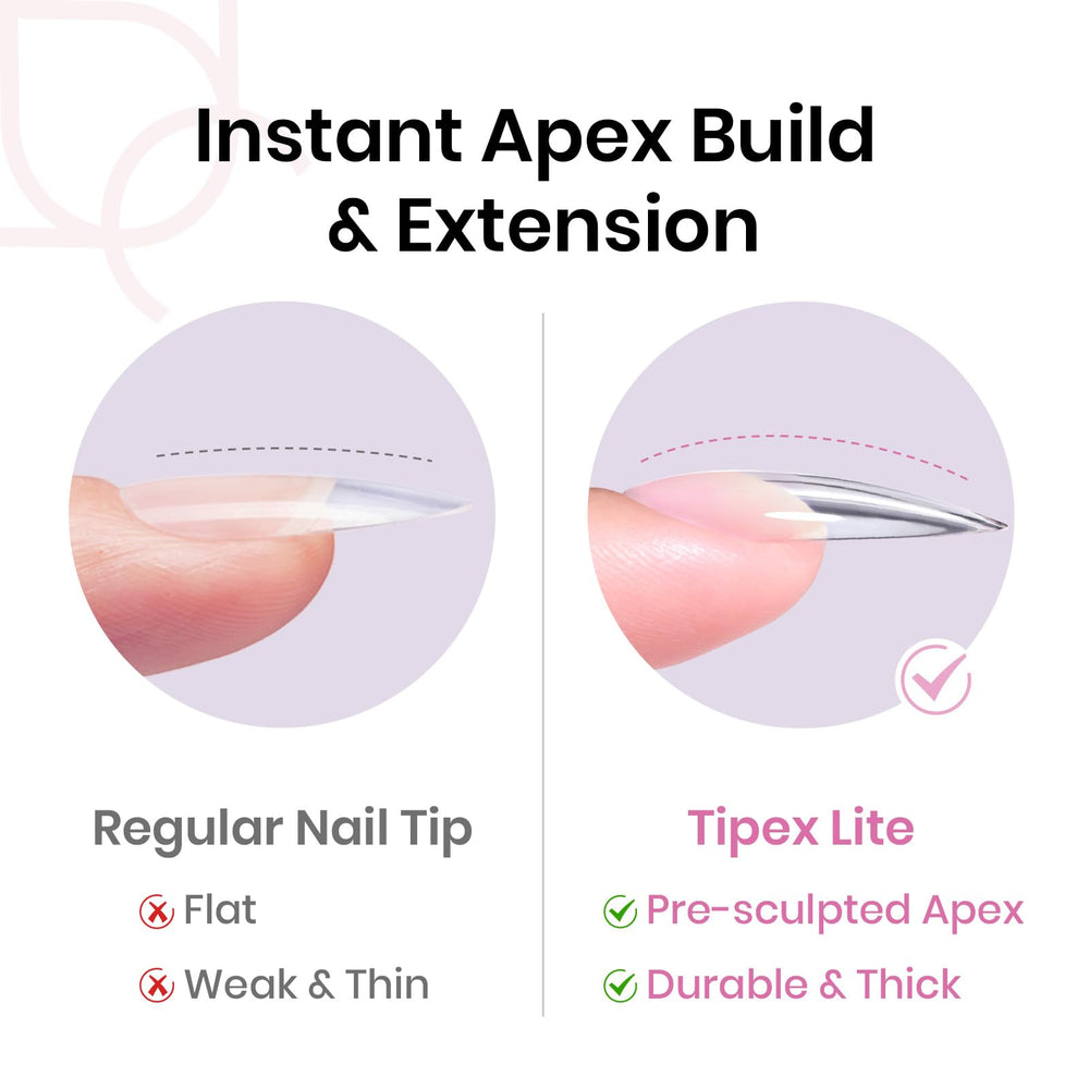 Beetles Tipex Lite, 16 sizes from 00 to 14, ensures precise fit for every nail.