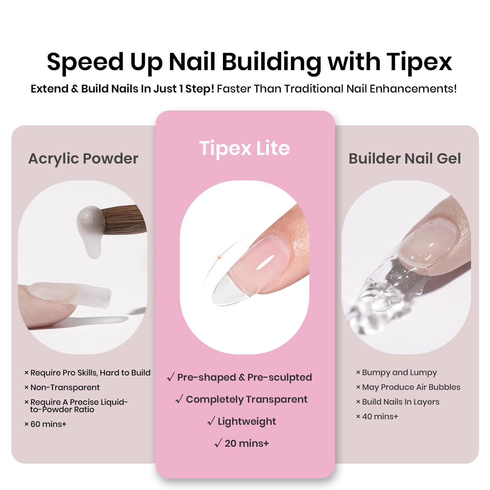 Beetles Tipex Lite 256-piece value pack for versatile nail options