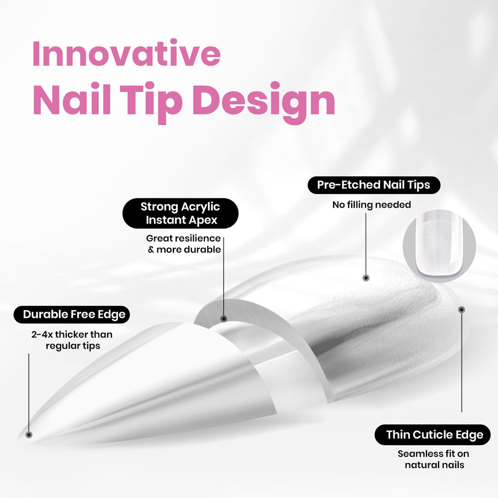 Beetles Tipex Lite built-in Lite Apex for natural-strength tips