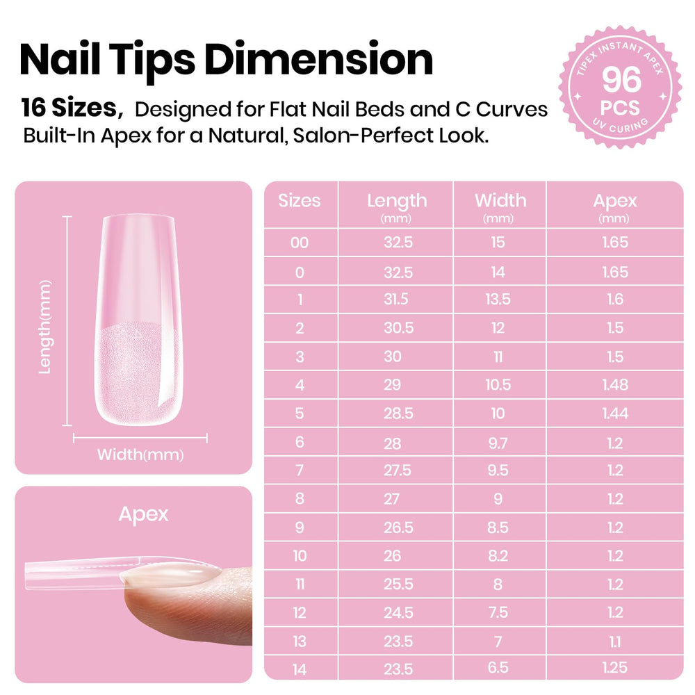 Beetles Tipex Lite para uñas planas, solución práctica para un ajuste natural.