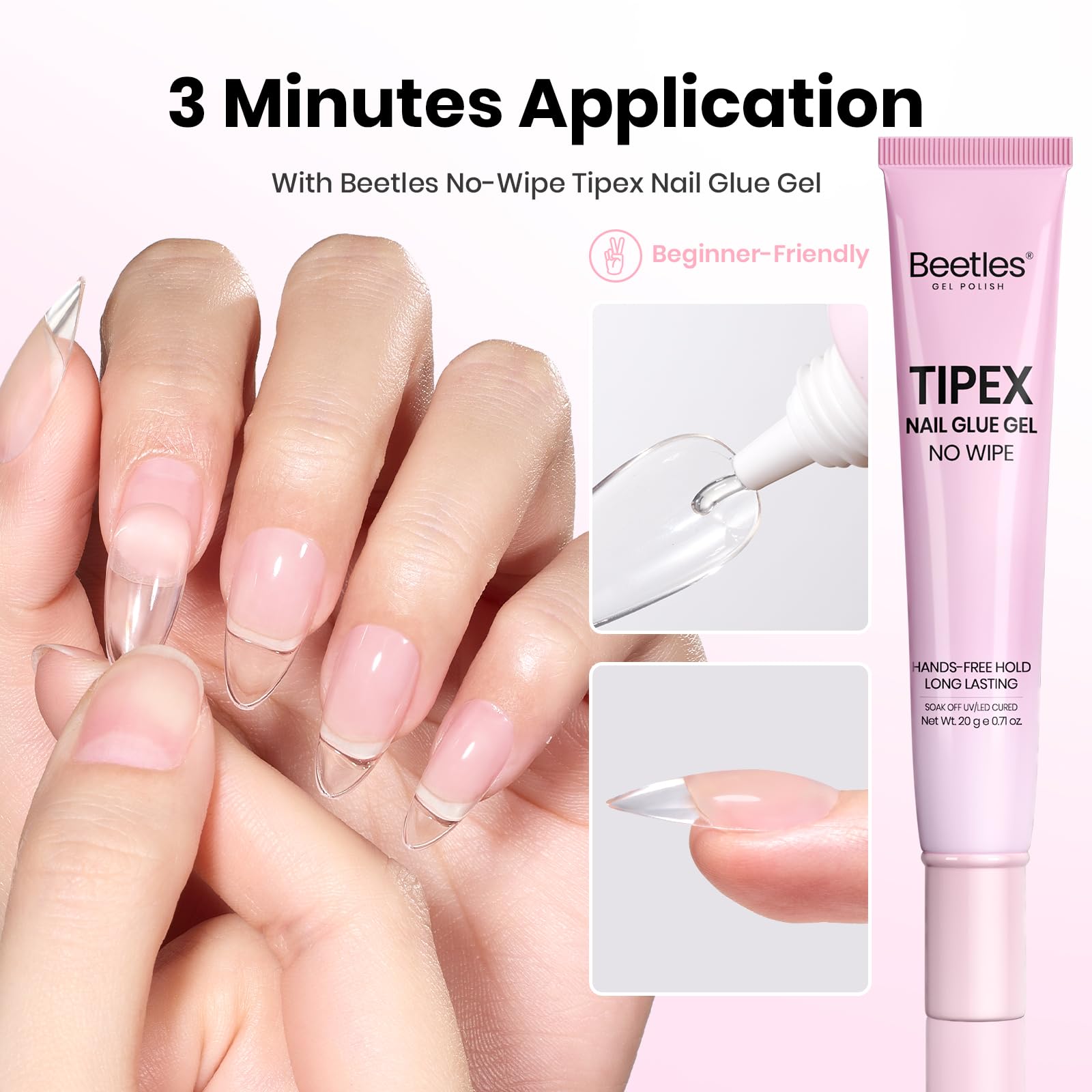 Beetles Tipex Pegamento Uñas Gel: durabilidad prolongada hasta semanas