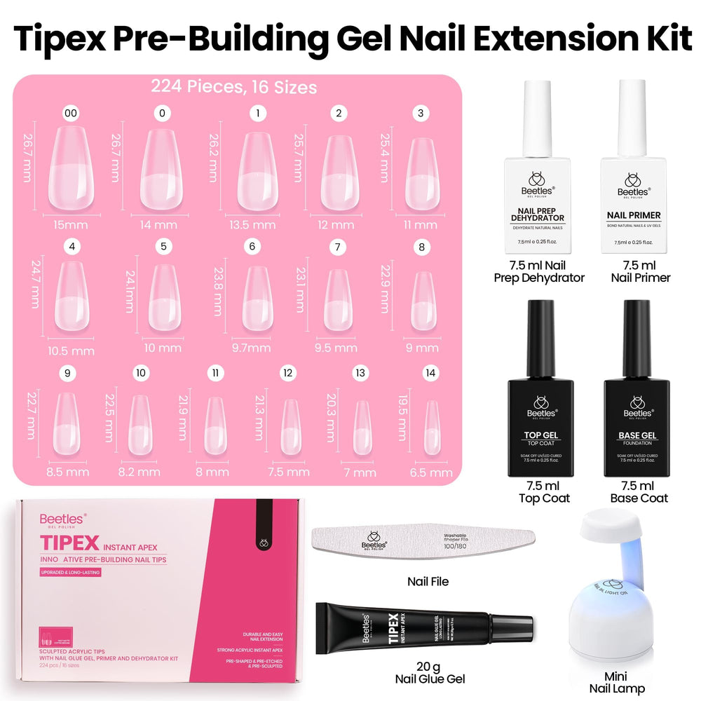 Beetles Tipex reinforced apex tips for stronger nail extensions