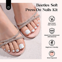 Beetles uñas con glitter para un acabado deslumbrante.