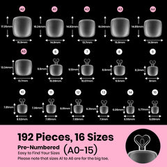 Beetles toe nail tips square pre-etched inner layer boosts adhesion for secure wear.